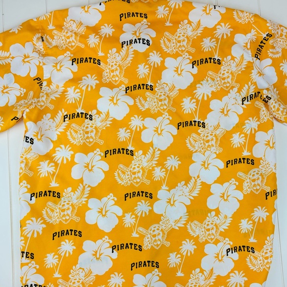 ⚾️ Pittsburgh Pirates Hawaiian Shirt Short Sleeve Button Down XL - Picture 4 of 5